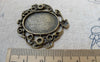 Accessories - 10 Pcs Of Antique Bronze Oval Cameo Base Pendants Match 16x22mm Cabochon A6487