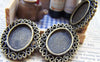 Accessories - 10 Pcs Of Antique Bronze Oval Cameo Base Settings Match 13x17mm Cabochon  A3153