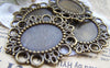 Accessories - 10 Pcs Of Antique Bronze Oval Cameo Base Settings Match 18x25mm Cabochon A3157
