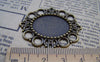 Accessories - 10 Pcs Of Antique Bronze Oval Cameo Base Settings Match 18x25mm Cabochon A3157
