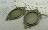 Accessories - 10 Pcs Of Antique Bronze Oval Cameo Base Settings Match 18x25mm Cabochon A5922
