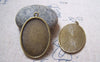 Accessories - 10 Pcs Of Antique Bronze Oval Cameo Base Settings Match 24x34mm Cameo  A4800