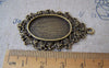 Accessories - 10 Pcs Of Antique Bronze Oval Cameo Cabochon Base Settings Match 18x25mm Cab A5598
