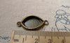 Accessories - 10 Pcs Of Antique Bronze Oval Eye Connector Charms 15x30mm A6389