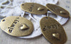 Letters & Numbers - 10 pcs Antique Bronze Always Heart Oval Charms 18x25mm A1597