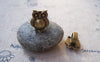 Accessories - 10 Pcs Of Antique Bronze Owl Buckle Button Clasps Charms 15x19mm A5055