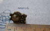 Accessories - 10 Pcs Of Antique Bronze Owl Buckle Button Clasps Charms 15x19mm A5055