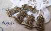 Accessories - 10 Pcs Of Antique Bronze Owl Charms 15x20mm A103