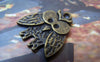 Accessories - 10 Pcs Of Antique Bronze Owl Charms 21x24mm A4804