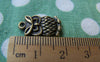 Accessories - 10 Pcs Of Antique Bronze Owl Charms Double Sided  11x20mm A138