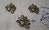 Accessories - 10 Pcs Of Antique Bronze Owl Charms Double Sided  17x20mm A100