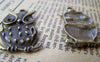 Accessories - 10 Pcs Of Antique Bronze Owl Pendants Charms 19x38mm A141