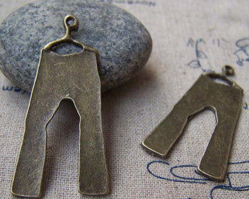 Accessories - 10 Pcs Of Antique Bronze Pants Trousers Charms Pendants 18x40mm A1905