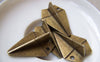 Accessories - 10 Pcs Of Antique Bronze Paper Plane Charms Pendants 21x31mm A5706