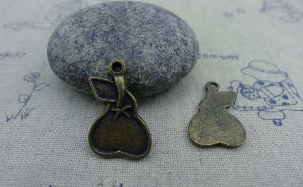 Accessories - 10 Pcs Of Antique Bronze Pear Charms 15x22mm A445