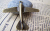 Accessories - 10 Pcs Of Antique Bronze Plane Charms 42x50mm A2681