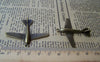 Accessories - 10 Pcs Of Antique Bronze Plane Charms 42x50mm A2681