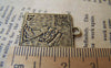 Accessories - 10 Pcs Of Antique Bronze Queen Elizabeth Stamp Charms Double Sided 19x22mm A487