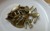 Accessories - 10 Pcs Of Antique Bronze Rabbit Head Charms 12x16mm A6078