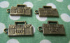 Accessories - 10 Pcs Of Antique Bronze Radio Cassette Tape Recorder Charms 13x22.5mm A1462