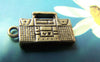 Accessories - 10 Pcs Of Antique Bronze Radio Cassette Tape Recorder Charms 13x22.5mm A1462