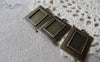 Accessories - 10 Pcs Of Antique Bronze Rectangular Base Settings Match 10x14mm Cameo  A6994