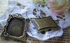 Accessories - 10 Pcs Of Antique Bronze Rectangular Flower Base Settings Match 13x18mm Cabochon A3171