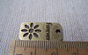 Accessories - 10 Pcs Of Antique Bronze Rectangular Forever Flower Charms  12x23mm A3350