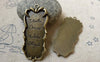 Accessories - 10 Pcs Of Antique Bronze Rectangular Pendants Charms 20x44mm A6168