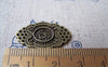 Accessories - 10 Pcs Of Antique Bronze Rhombus Flower Connector Charms 16x26mm A1987