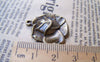 Accessories - 10 Pcs Of Antique Bronze Rose Flower Charms 22x23mm A318