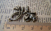 Accessories - 10 Pcs Of Antique Bronze Rose Flower Charms 31x31mm A2792