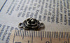 Accessories - 10 Pcs Of Antique Bronze Rose Flower Charms Connectors 10x15mm A386