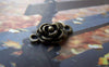 Accessories - 10 Pcs Of Antique Bronze Rose Flower Charms Connectors 10x15mm A386