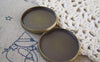 Accessories - 10 Pcs Of Antique Bronze Round Cameo Base Settings Match 25mm Cabochon A5416