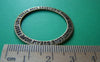 Accessories - 10 Pcs Of Antique Bronze Round Circle Rings Charms Size  35mm A494