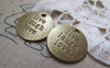 Accessories - 10 Pcs Of Antique Bronze Round Live Laugh Love Charms 20mm A2177
