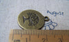 Accessories - 10 Pcs Of Antique Bronze Round Tree Charms 19mm A534