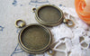 Accessories - 10 Pcs Of Antique Bronze Round Watch Clock Base Connector Pendants Match 20mm Cabochon A4392