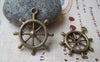 Accessories - 10 Pcs Of Antique Bronze Rudder Charms 25x28mm A1279