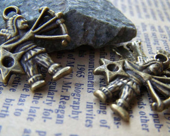 Accessories - 10 Pcs Of Antique Bronze Sagittarius The Archer Constellation Charms 22x25mm A2687