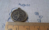 Accessories - 10 Pcs Of Antique Bronze Sagittarius The Archer Constellation Round Charms Pendants 18mm A1936