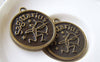 Accessories - 10 Pcs Of Antique Bronze Sagittarius The Archer Round Base Setting Charms Match 25mm Cameo  A2010