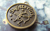 Accessories - 10 Pcs Of Antique Bronze Sagittarius The Archer Round Base Setting Charms Match 25mm Cameo  A2010