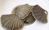 Accessories - 10 Pcs Of Antique Bronze Scallp Shell Sea Shell Charms 25x30mm A5262