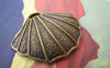 Accessories - 10 Pcs Of Antique Bronze Scallp Shell Sea Shell Charms 25x30mm A5262