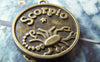 Accessories - 10 Pcs Of Antique Bronze Scorpius Scorpion Round Base Setting Charms Match 25mm Cameo  A4515