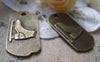 Accessories - 10 Pcs Of Antique Bronze Skating Shoes Pendant Charms 18x34mm A3288
