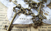 Accessories - 10 Pcs Of Antique Bronze Skeleton Key Charms 10x30mm A193