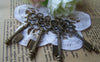 Accessories - 10 Pcs Of Antique Bronze Skeleton Key Charms 17x43mm A178